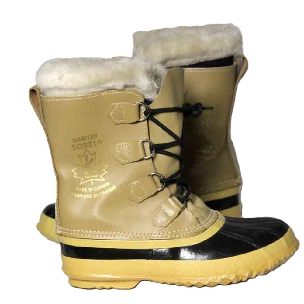 Sorel Manitou Kaufman Snow Boots With Wool Liners Canada Women's Size 6